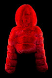CROPPED HOODED FOX FUR