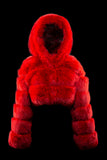 CROPPED HOODED FOX FUR